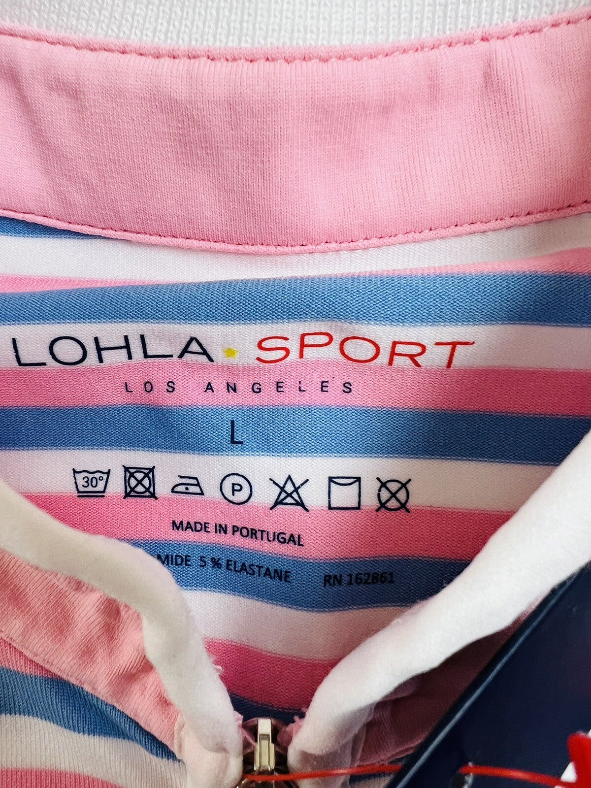 Lohla Sport Women’s Stripes Top Sz L Golf shirt