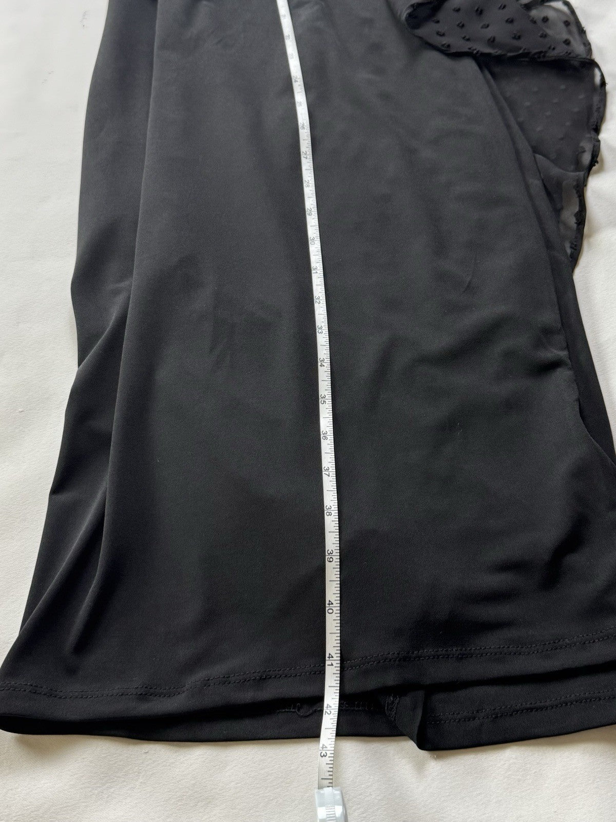 Glamour Nights Women’s Layered Flare Black Dress Sz 18W.  (B.181)