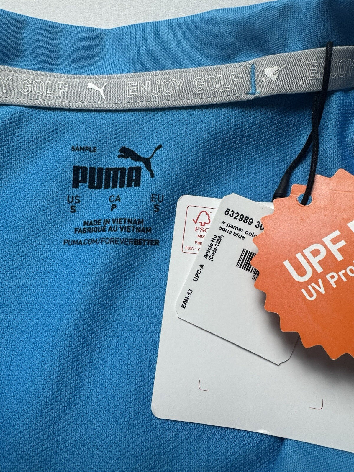 Puma Women’s Golf Shirt Blue Sz S.   (B.129/5)