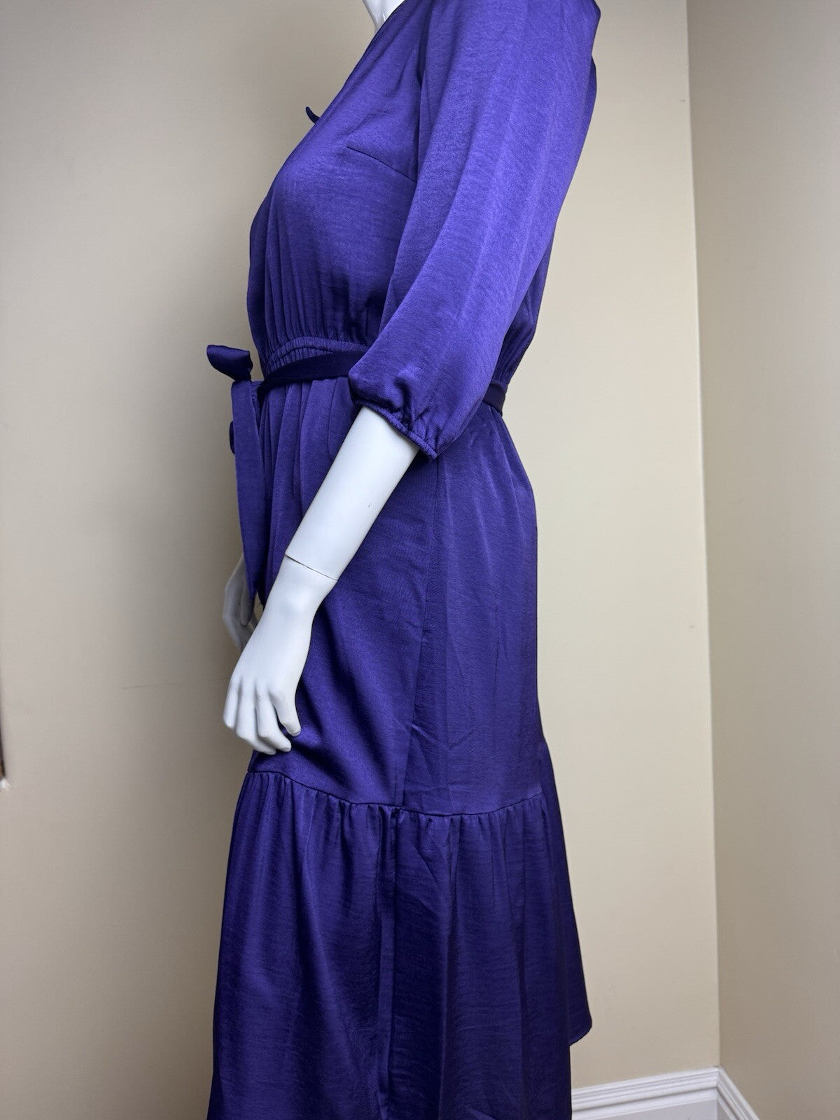 Lucky Brand Women’s Dress Purple Satin Sz XL    (B.144)