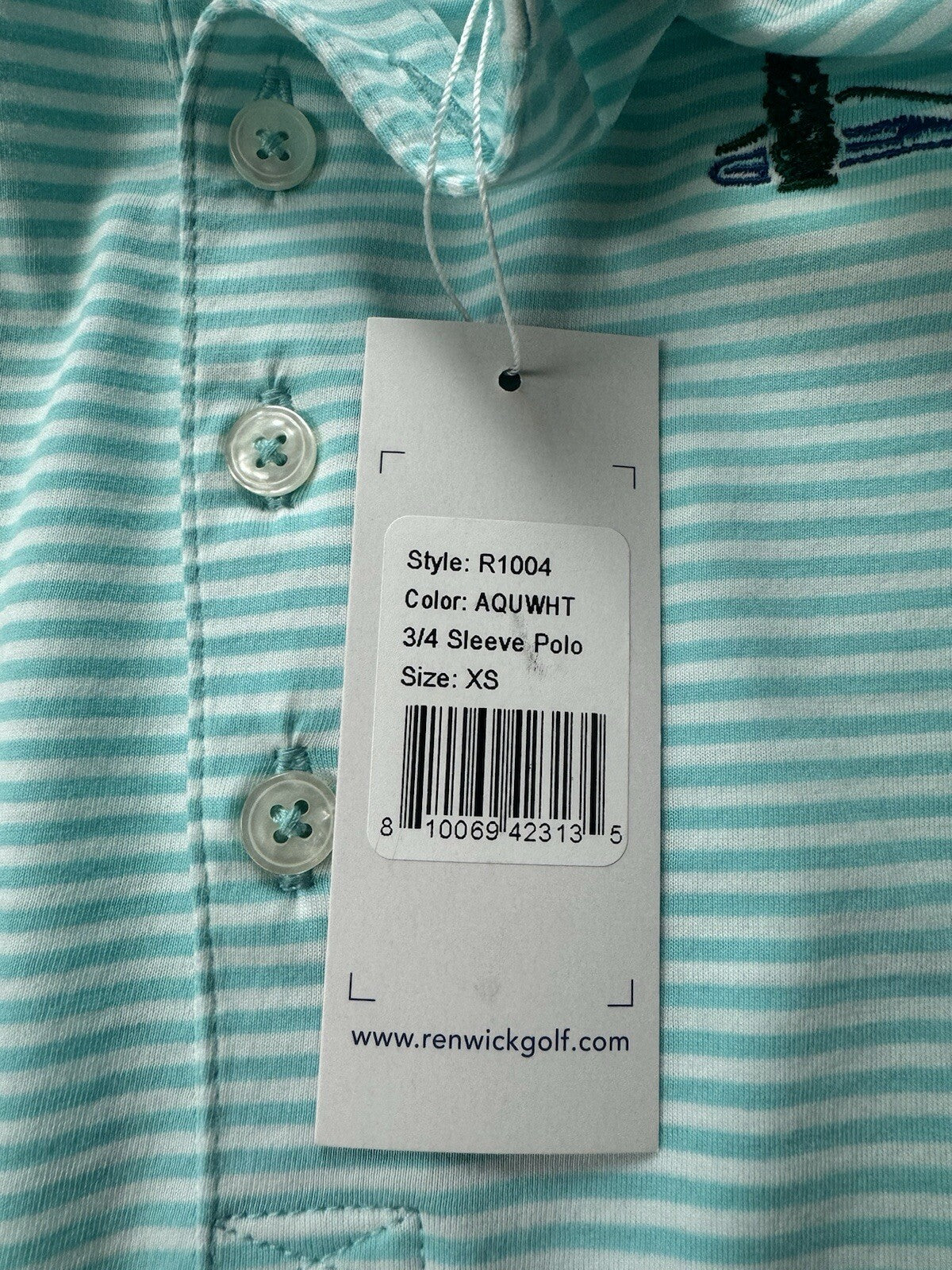 Renwick Women’s Golf Polo Sweatshirt Blue Sz XS. (B.112)