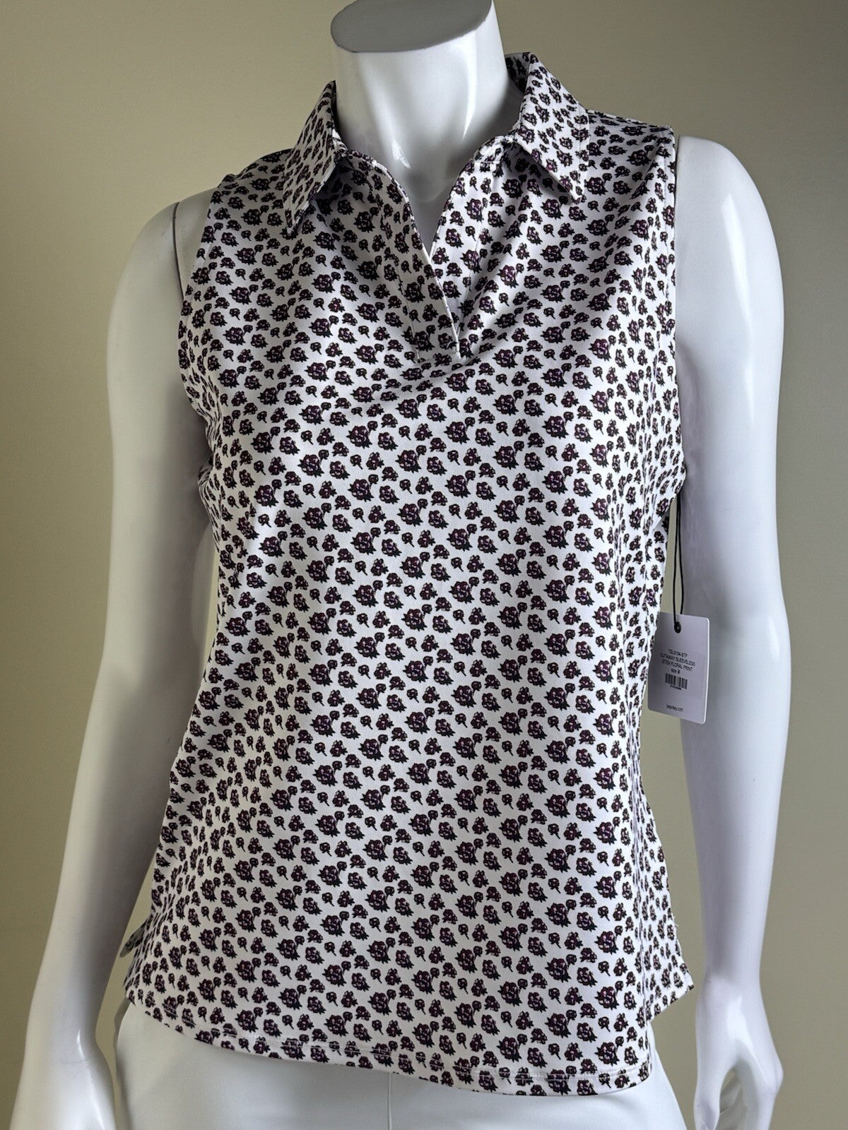 BELYN KEY Women’s Sleeveless Golf Shirt Sz M.    (B.134)