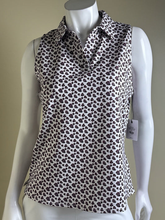 BELYN KEY Women’s Sleeveless Golf Shirt Sz M.    (B.134)