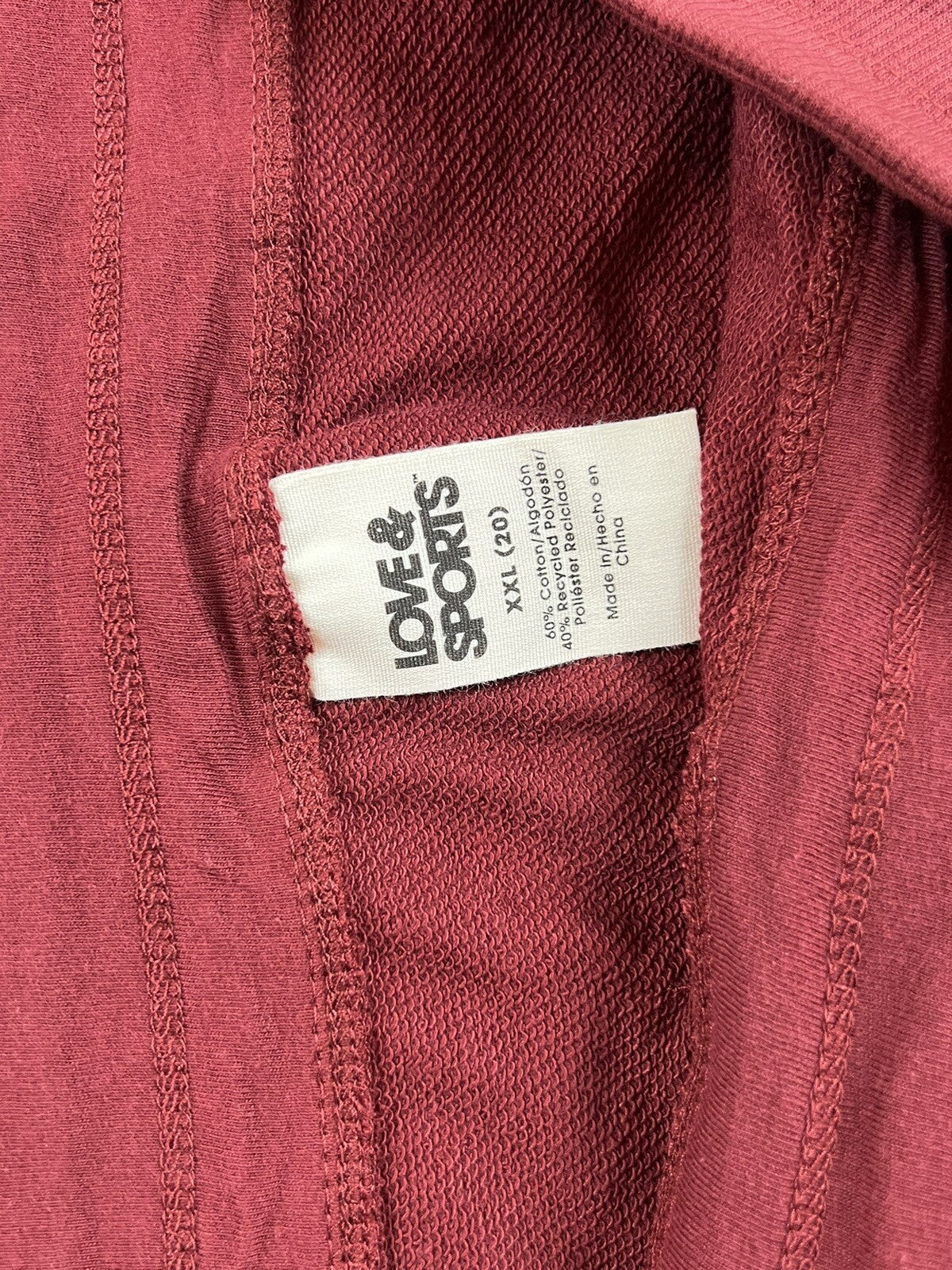 $34 LOVE & SPORTS Women's Maroon Jogger Sz 2XL. (B.027)