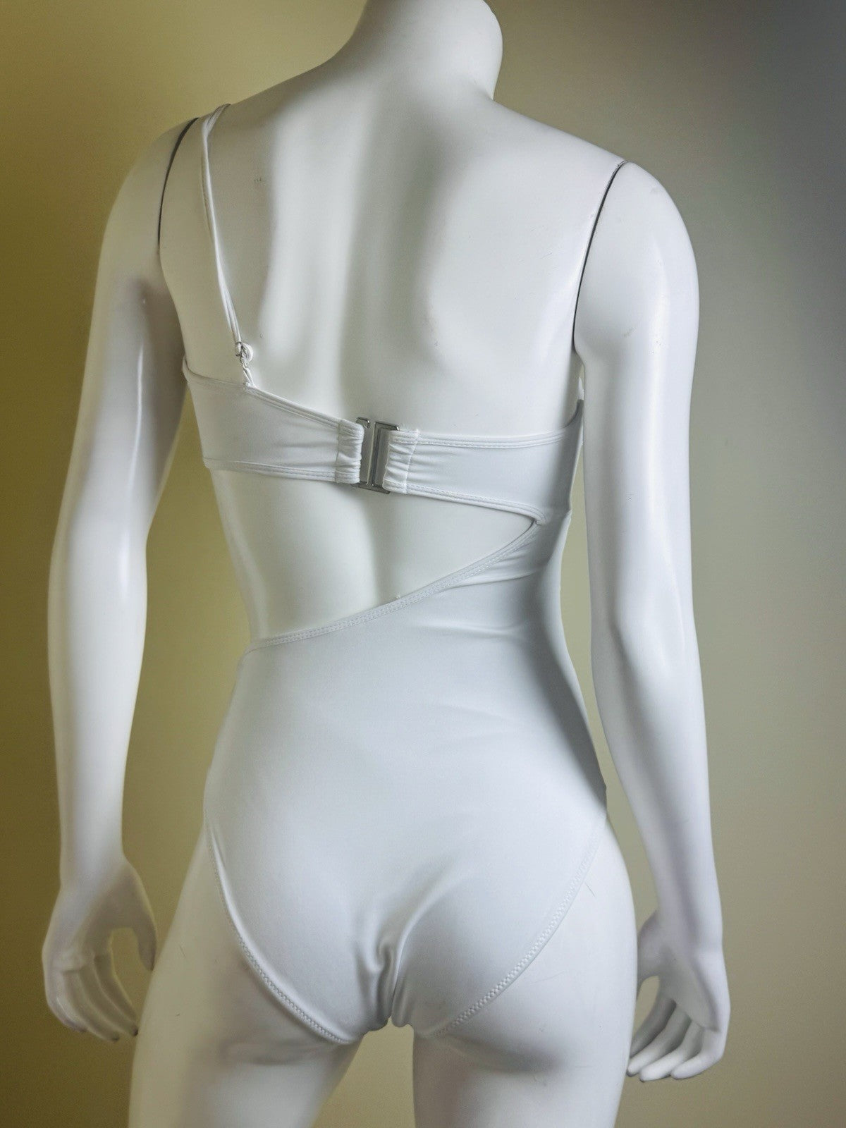 $238 Ramy Brook Jamie Asymmetric One Piece Beaded Swimsuit Sz S.  (B.151/2)