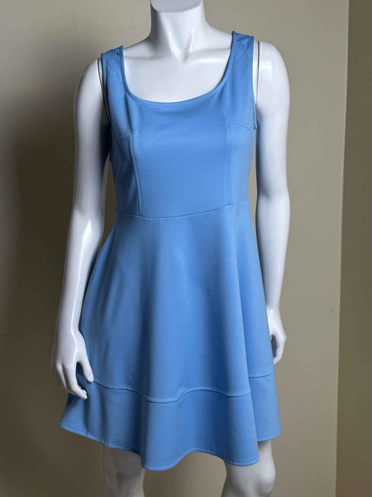 Fancy Inn A-Line Dress Women’s Sleeveless Blue Sz M.  (B.096)
