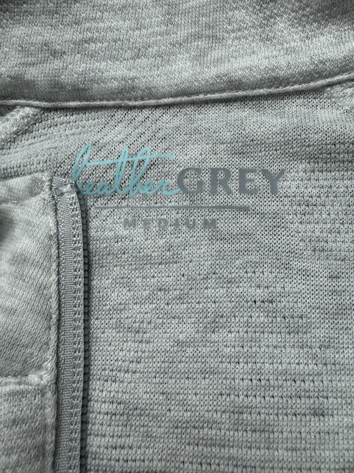 Heather Grey Women’s Golf Full Zip Cardigan Gray Sz M.  (B.122)