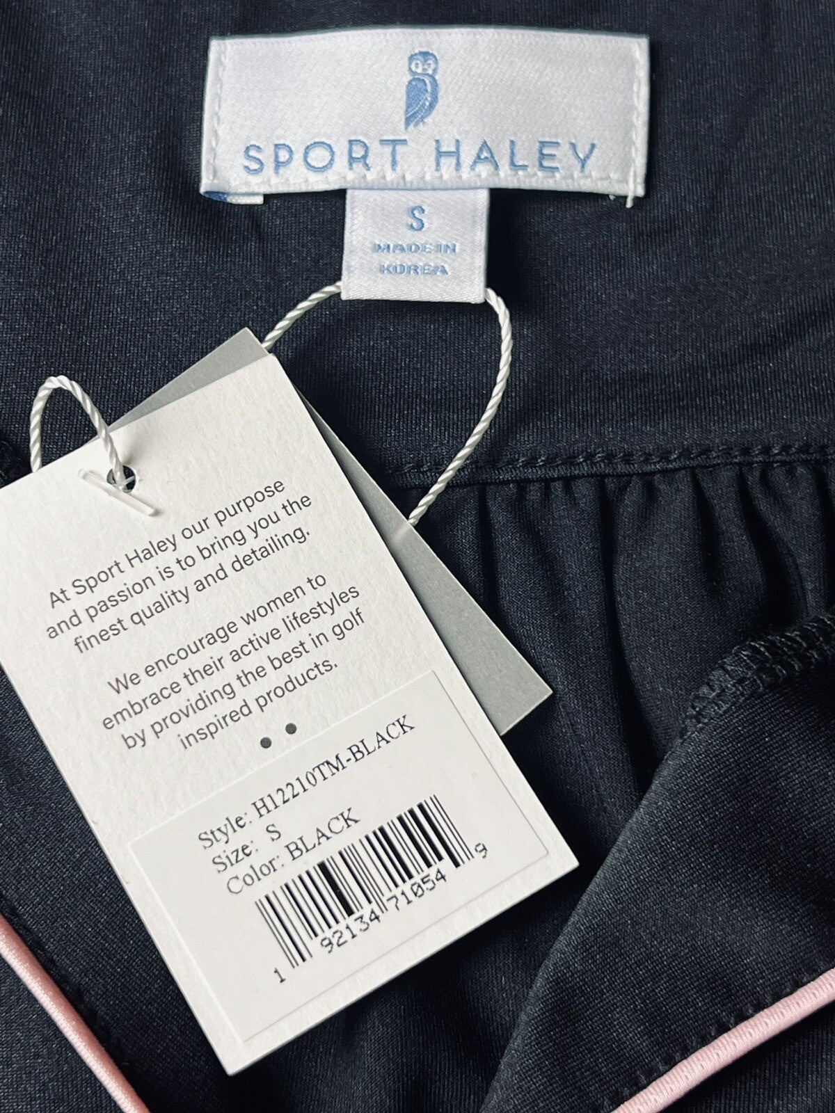 Sport Haley Women's Top Golf Polo Shirt Black Sz S (B.49)