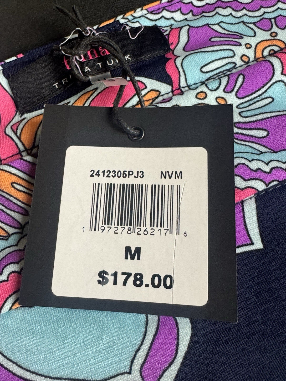 $178 TRINA TURK Multi Color Maxi Dress Sz M.  (B.082)