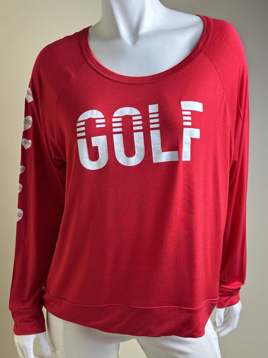 BIRD & VINE Los Angeles Women’s Sz L Long Sleeve Golf Logo Tee Shirt