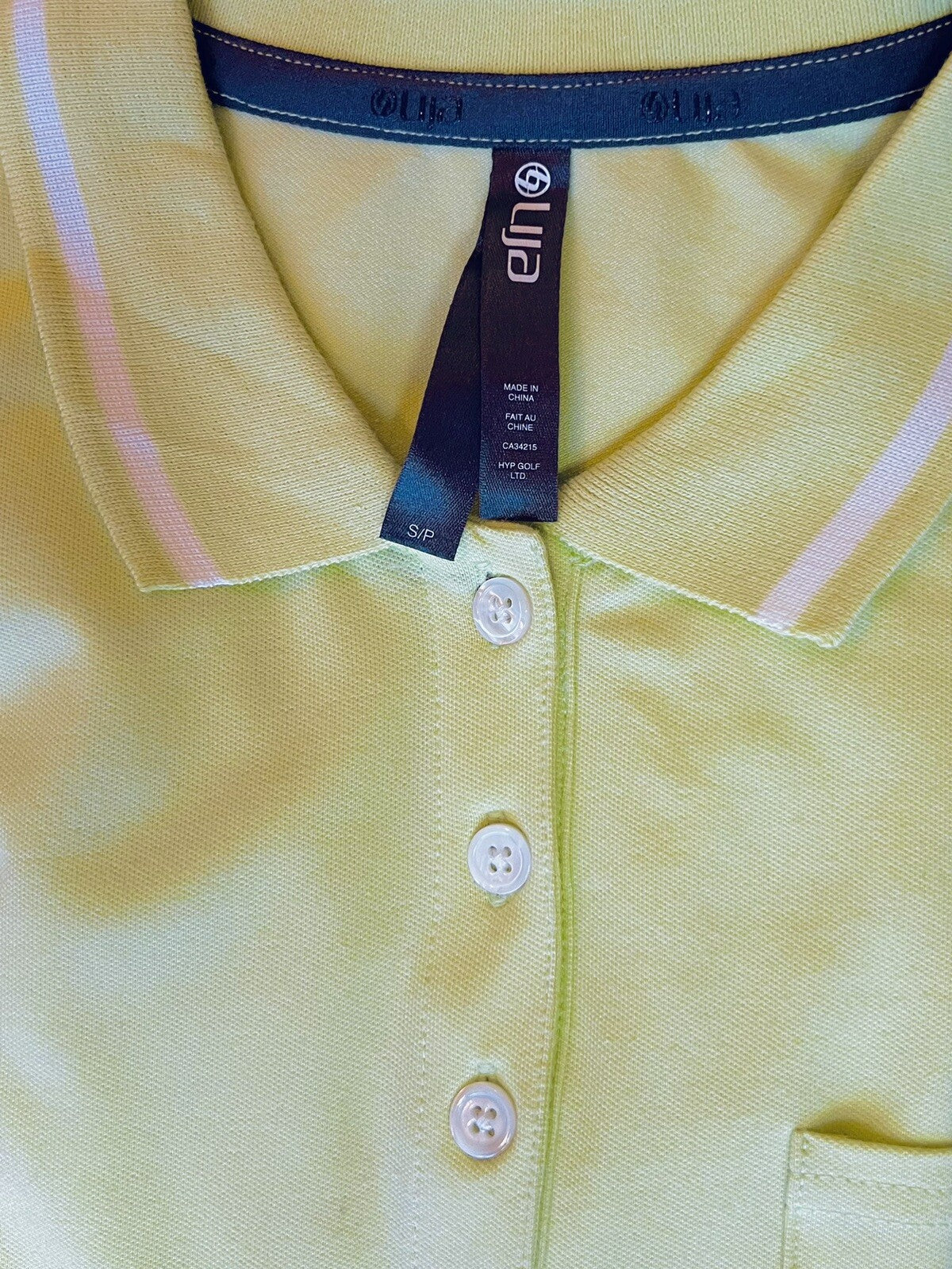 Lija Women's Golf Polo Shirt Sz S Yellow Top Short Sleeves (16)
