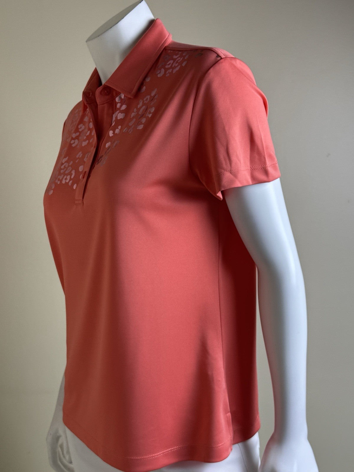 Monterey Women's Golf Shirt Orange Sz M. (B.163)