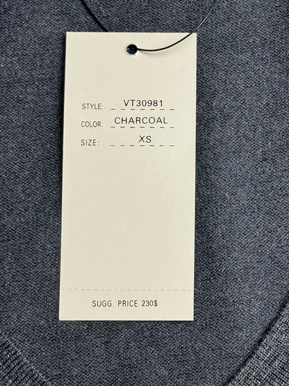 $230 Vertigo Paris Women’s Charcoal Gray Vest Size XS. (B.59)