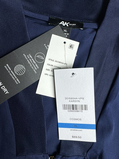 Anne Klein Sport Women's Navy and Pink Full-Zip Jacket Size XL - product photo 4