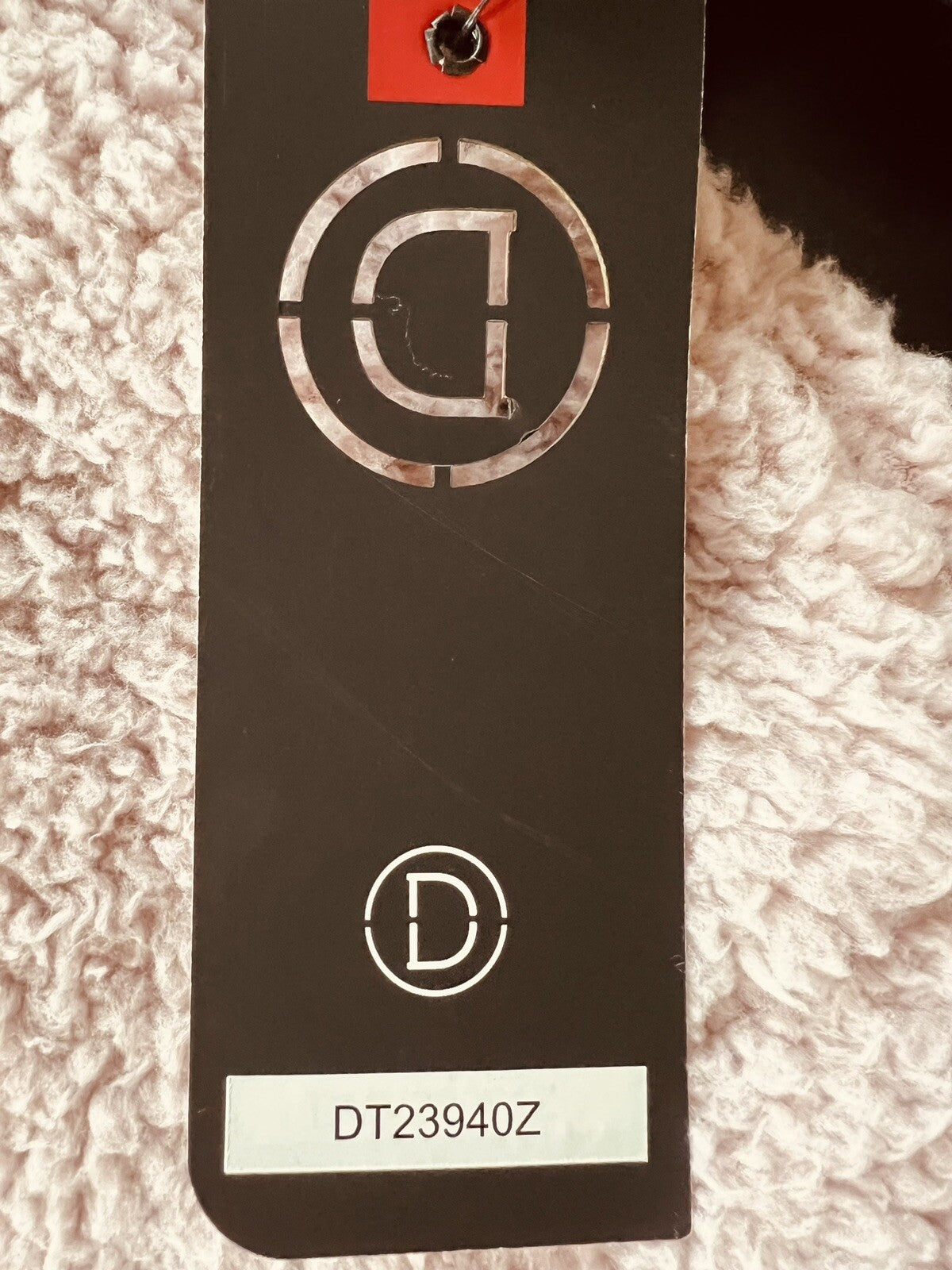 Dictionary Women’s Big Fluffy Sweater Sz L Pink NEW