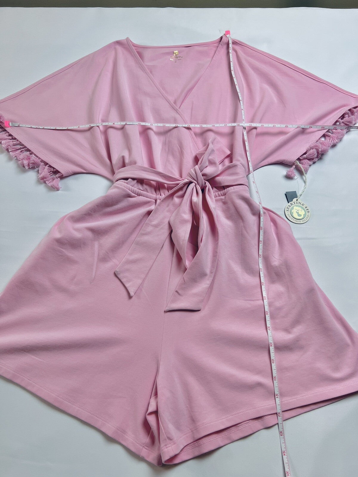 Spartina 449 Pink Shorts Jumpsuit Sz M