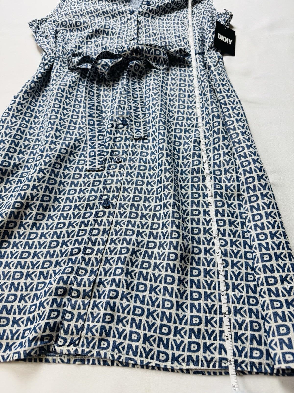 $129 DKNY Women’s Denim Print Dress Sz 8.  (B.134)