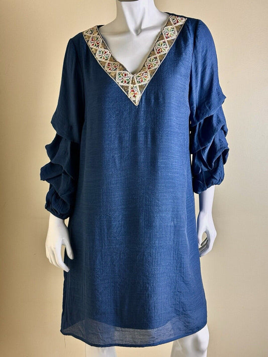 Tacera Women's Dress Blue Sz M. (73)