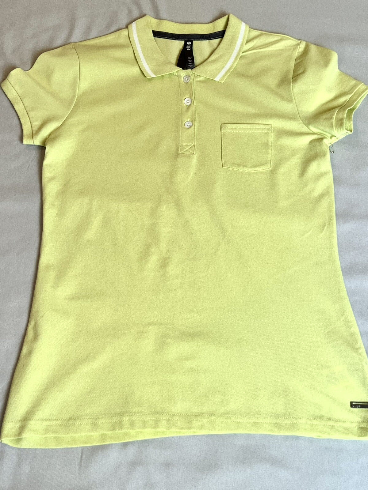 Lija Women's Golf Polo Shirt Sz S Yellow Top Short Sleeves (16)