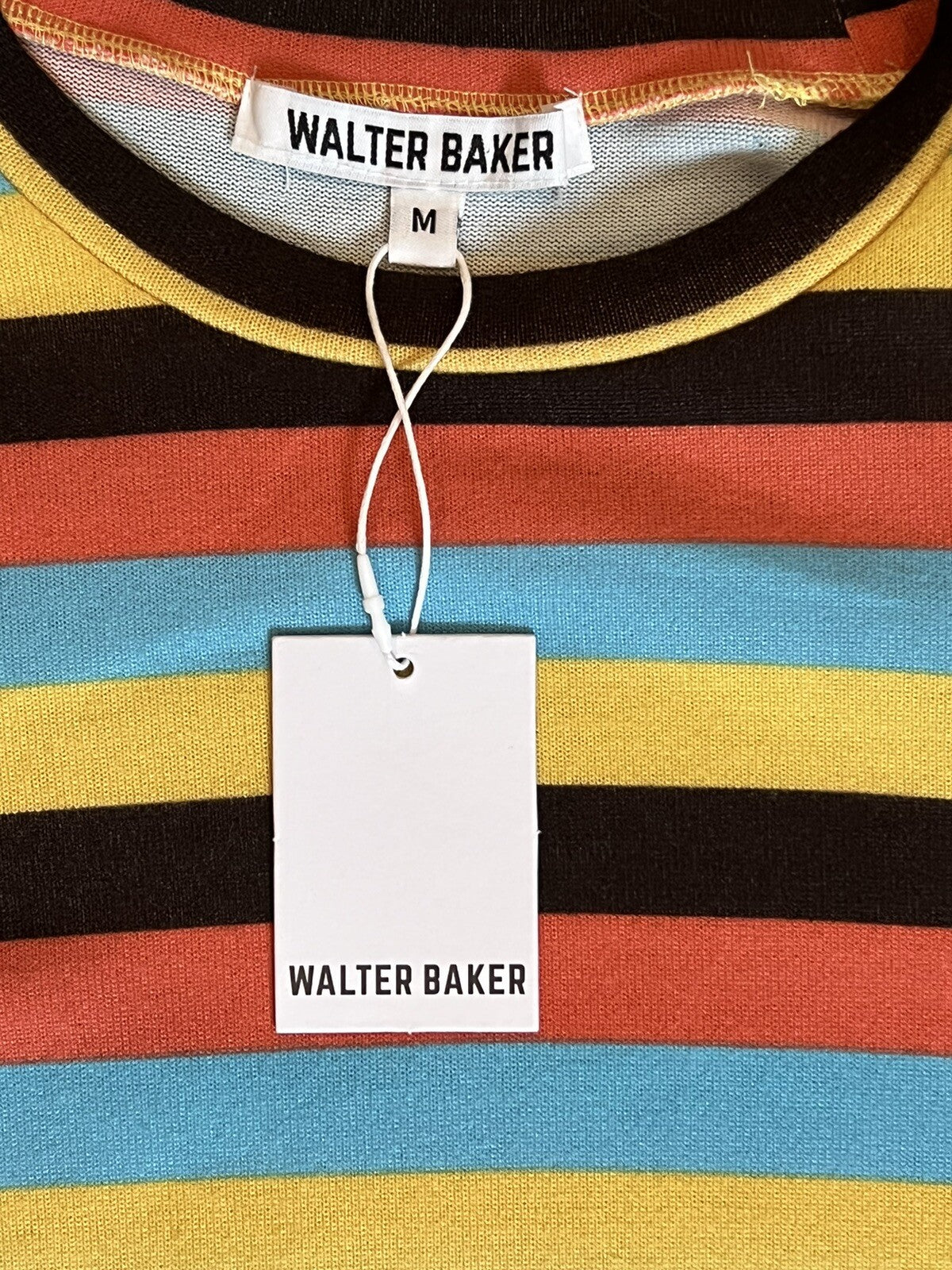 $198 WALTER BAKER Multicolor Stripes Dress Sz M