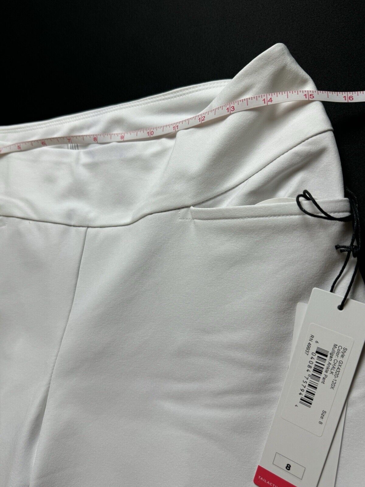 Tail Women's Golf Pants UPF 50+ Comfort Stretch White Sz 8. (B.82)