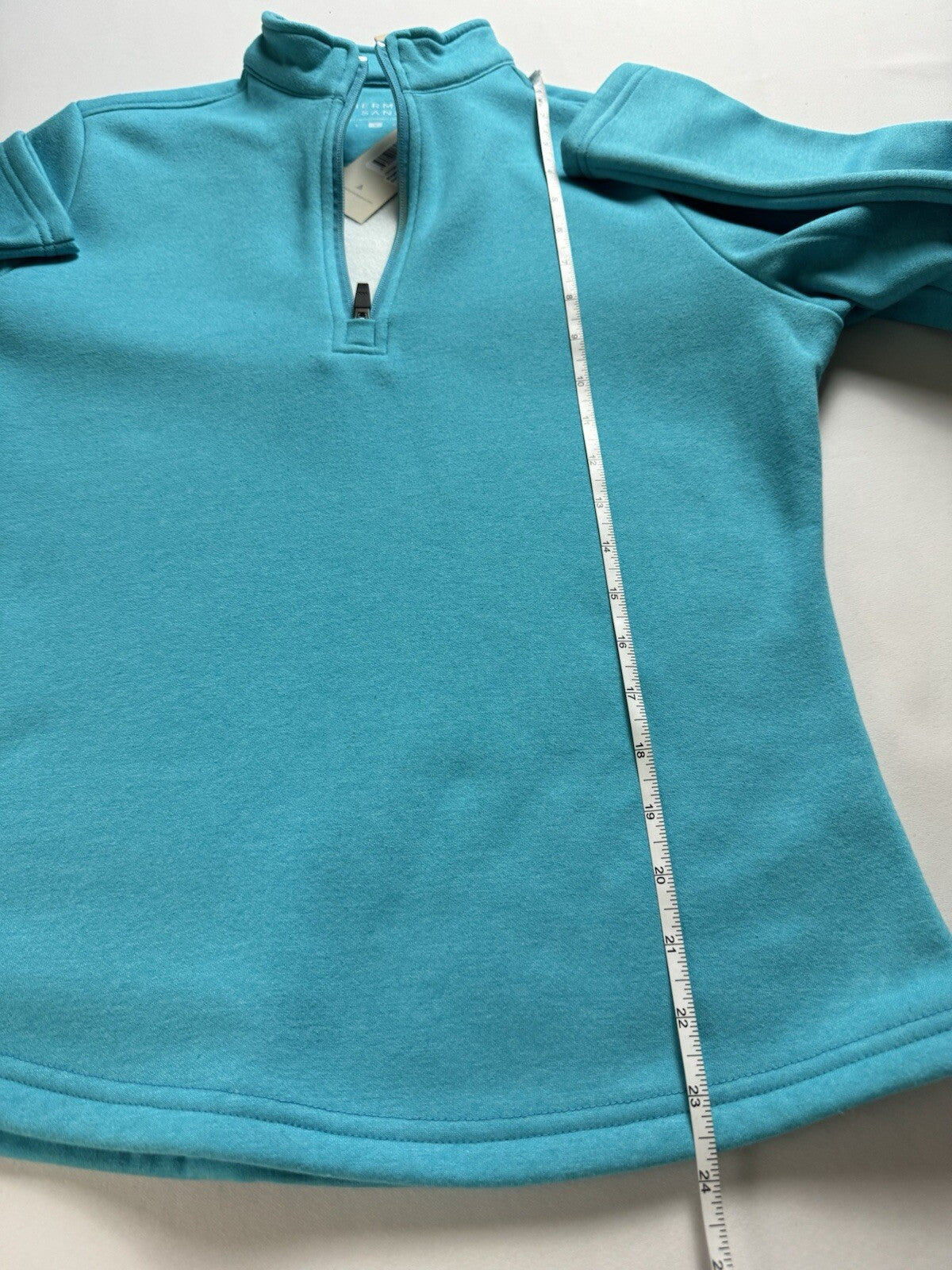 Bermuda Sands Golf Pullover Women’s 1/4 Zip Blue Sweatshirt Sz S.  (B.98)