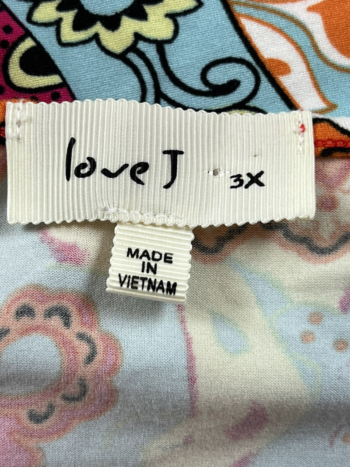 Love J Women’s Multicolor Stretch Dress Sz 3XL