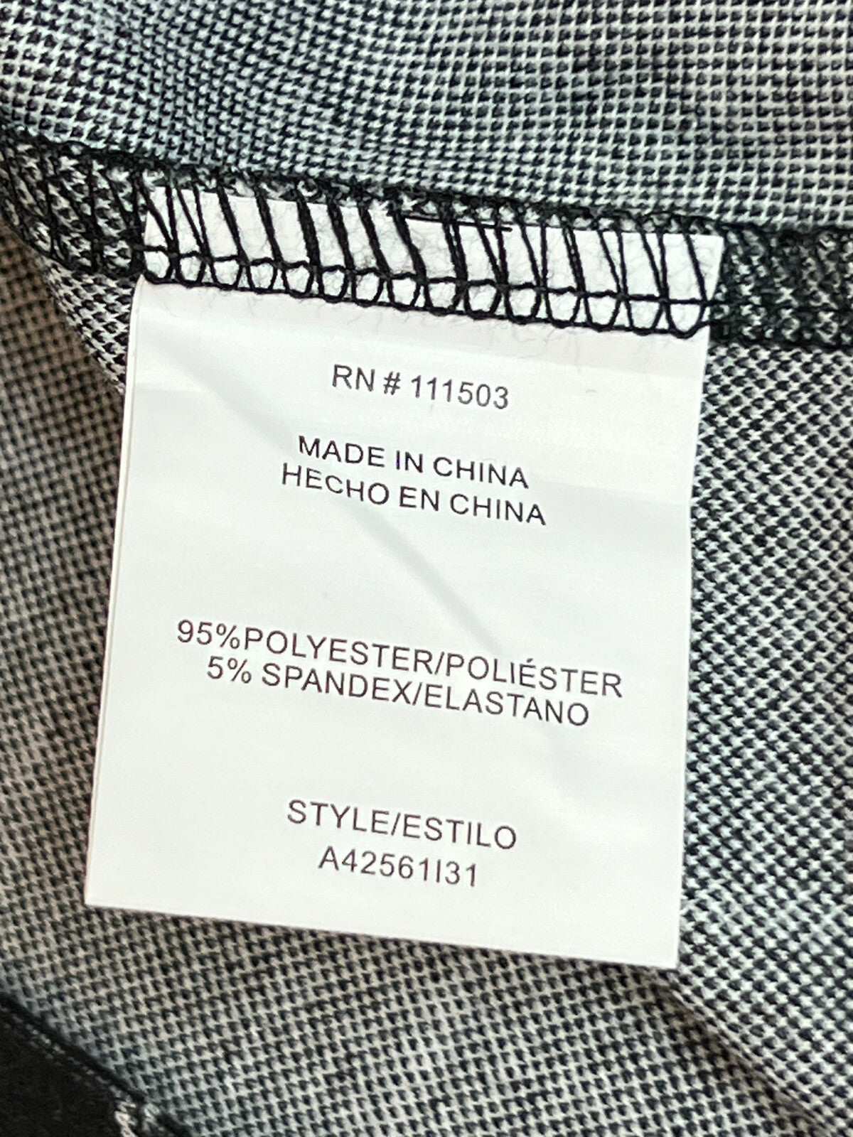 AUW Women’s Plaid Black White Dress Sz L