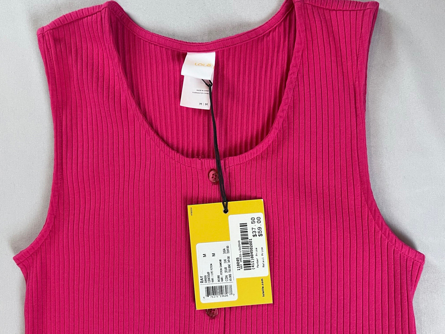 LOLE Knit Sleeveless Dress Pink Sz M