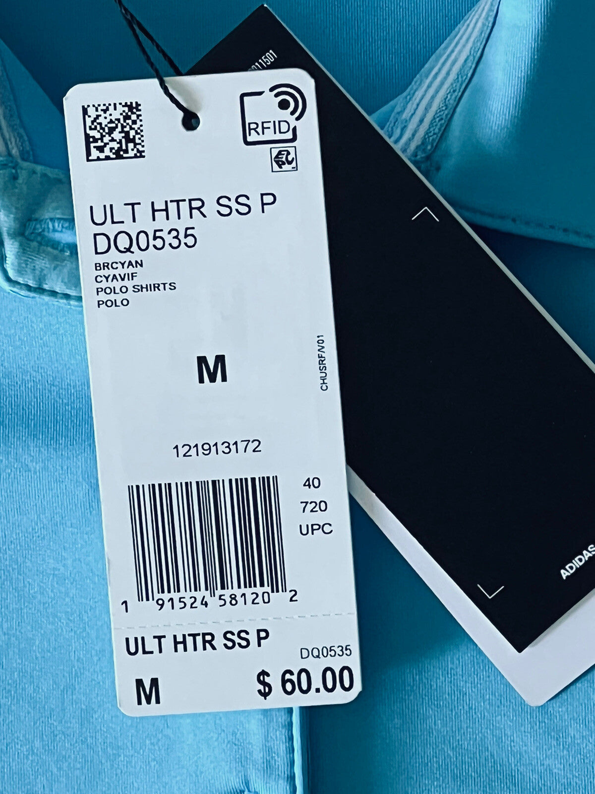 ADIDAS Women's Golf Polo Shirt Blue Sz M Stretch (B.16)