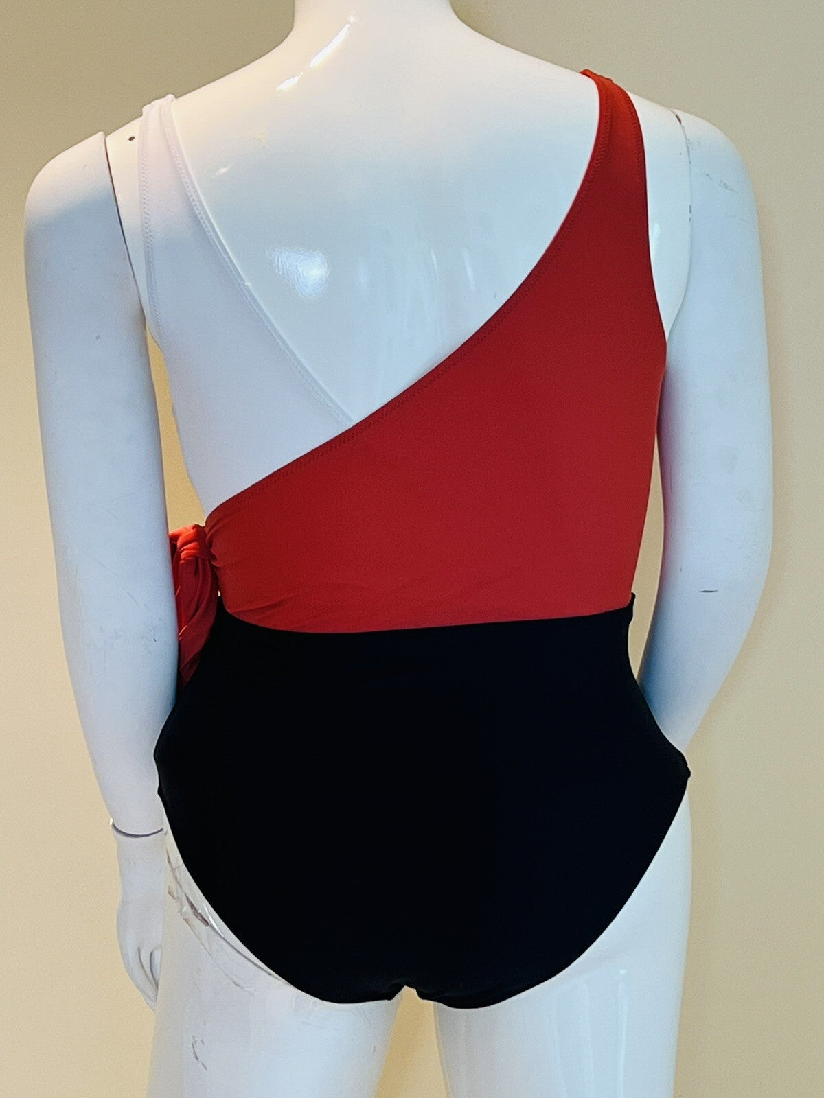 Cupshe Bathing suit One Pc Swimsuit Women’s Sz XL swimwear Black,Vermilion