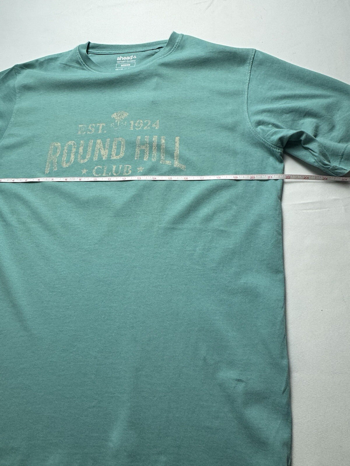 Ahead Women’s T Shirt (Round Hill Club Printed) 100% Cotton Sz M.  (B.05)