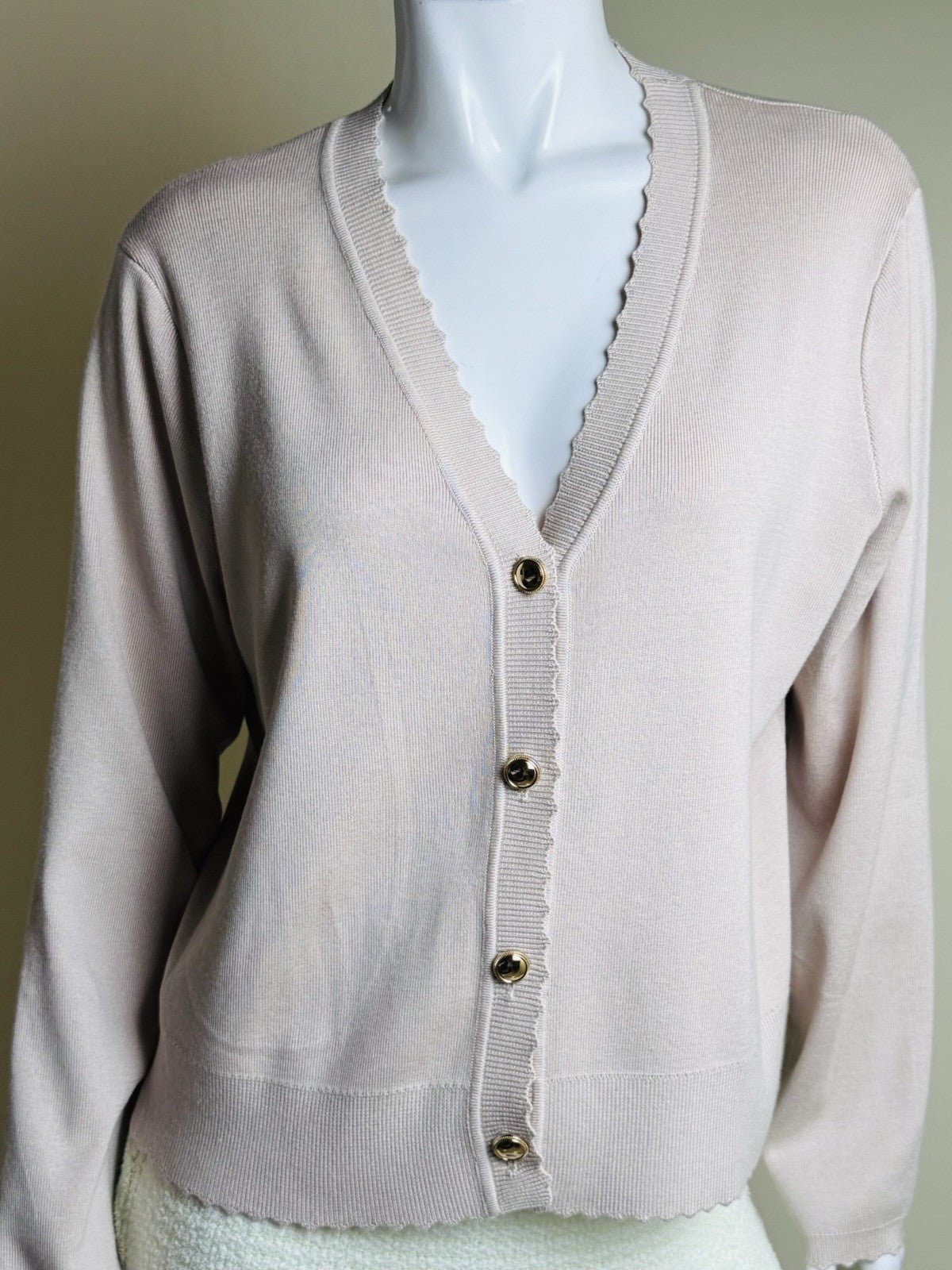 $99 Adrianna Papell Knit Cardigan Jacket – Size L.  (B.119)