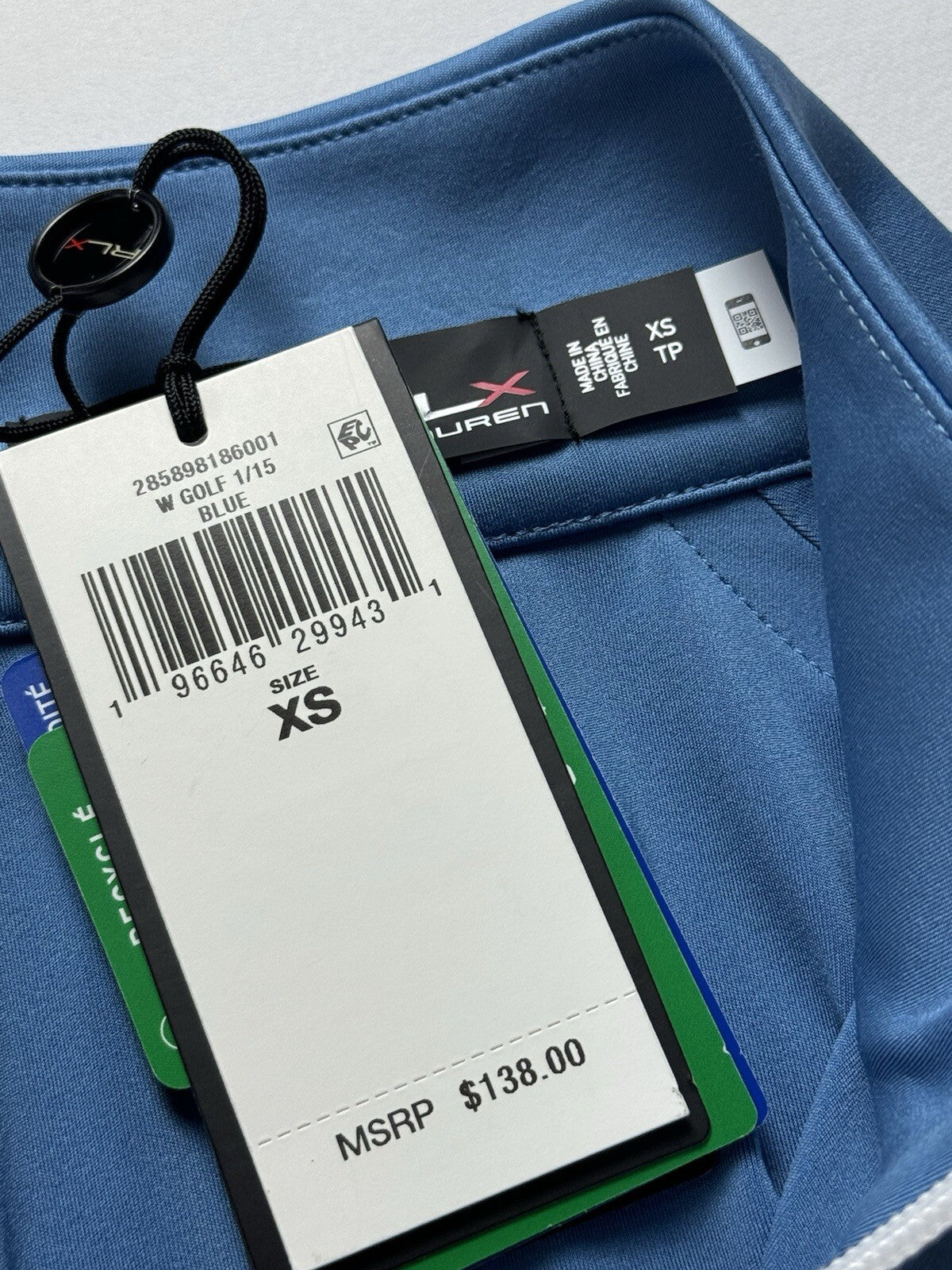 $138 RLX Ralph Lauren Women's Golf Jacket Full Zip Sz XS. (B.94)