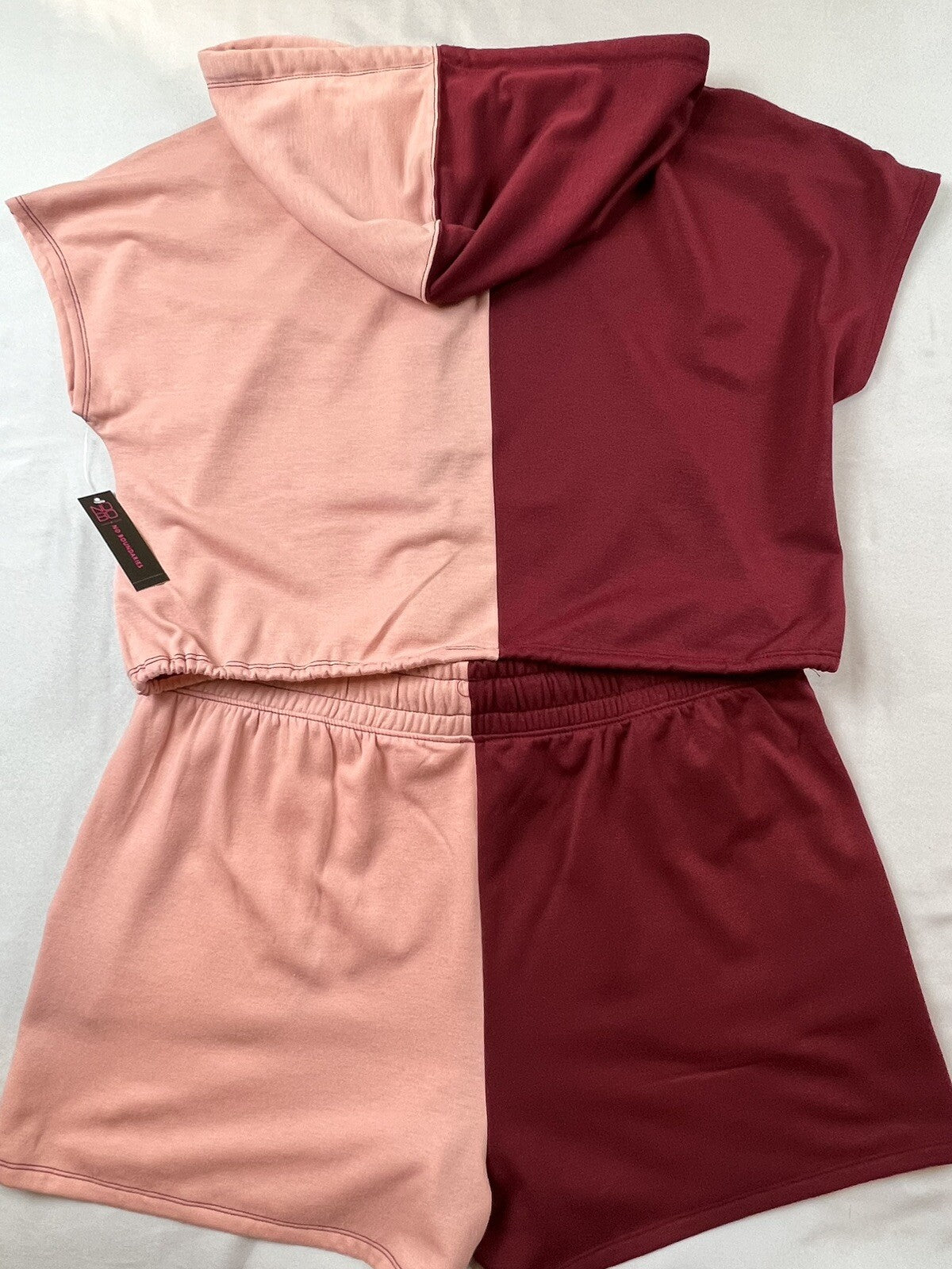 No Boundaries Women’s  2Pc set Hoodie Top,Shorts Sz 2XL