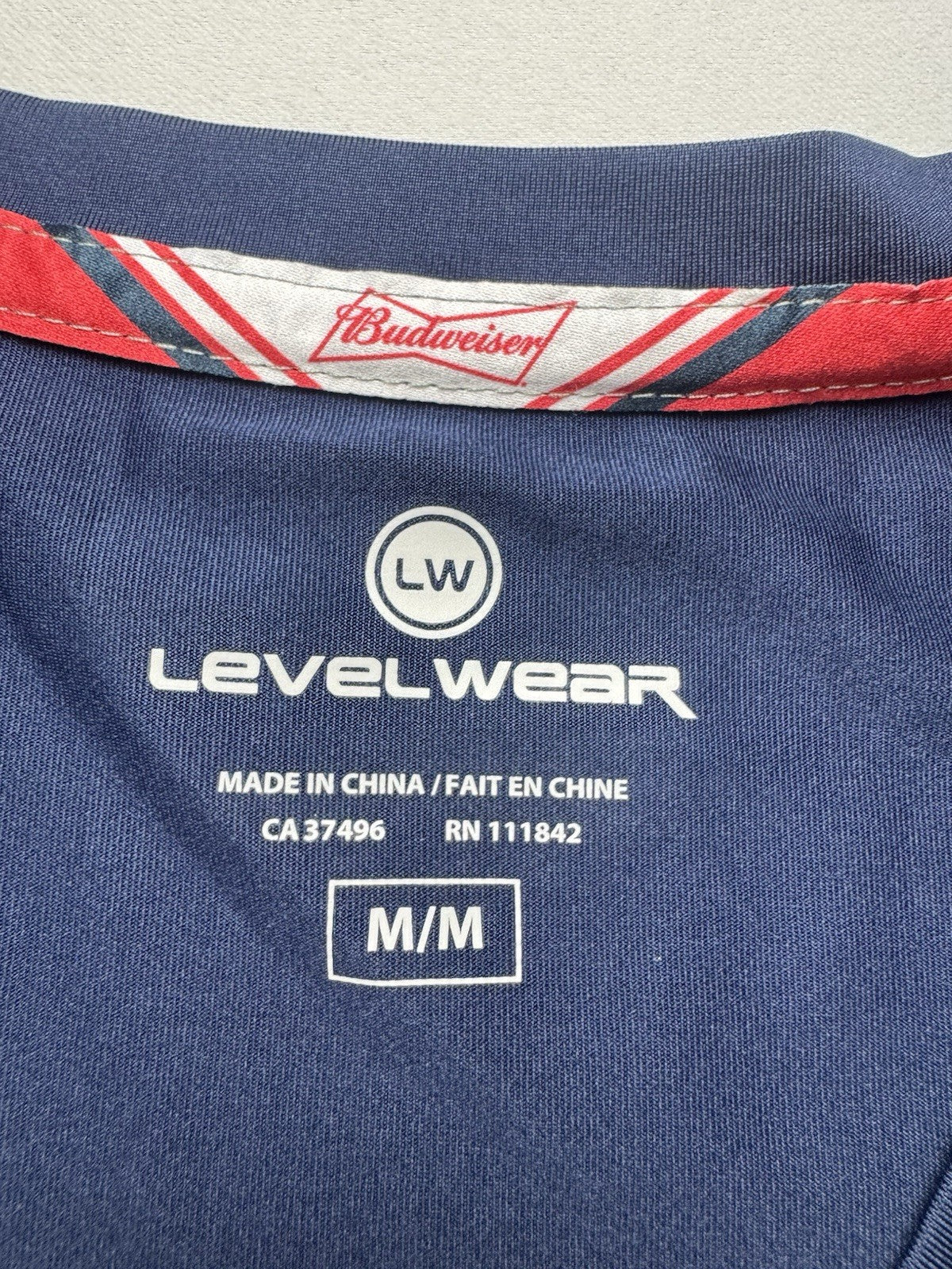 LeverWear Women's Golf shirt Budweiser Logo Sz M   (B.160)