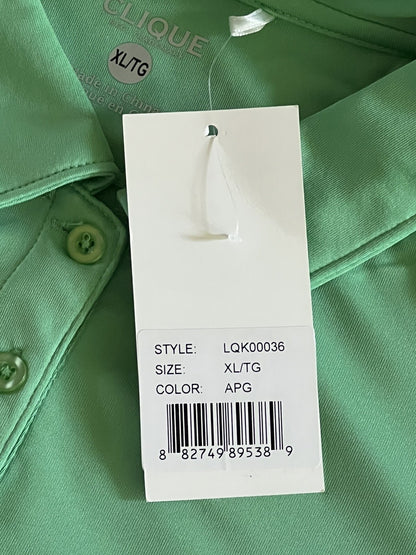Clique Women’s Top Golf Polo Shirt Green Sz XL (16)