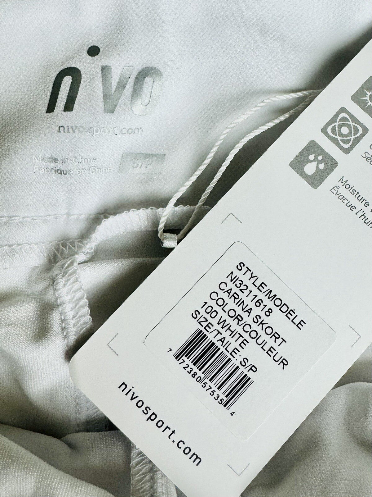 Nivo by Lanctot Women's White Active Golf Skort Skirt Size S  Pocket. (B.18)