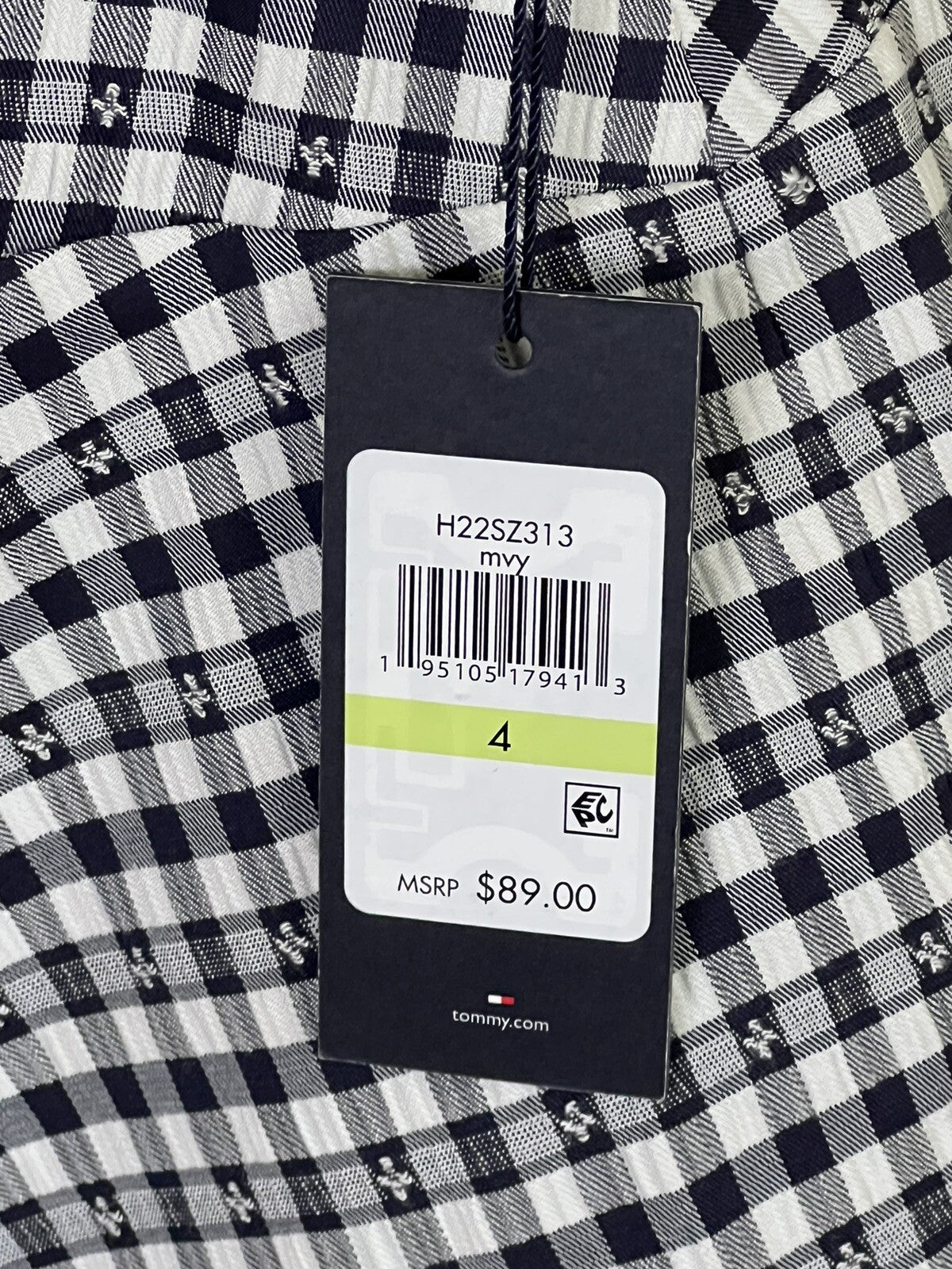 $89 Tommy Hilfiger Size 4 A Line Skirt Navy White