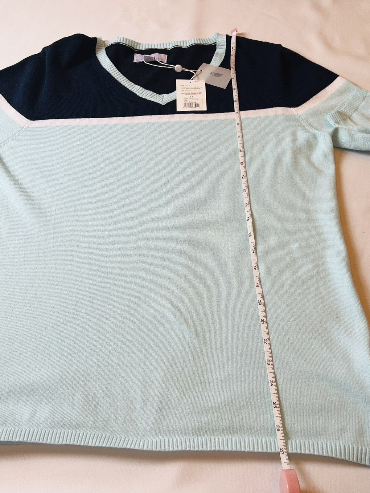 Sport Haley Women’s Long Sleeves Pullover Sweater Sz L Blue (10)