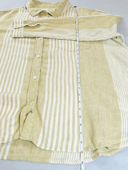 American Eagle Women’s Sz XL Yellow Striped Long Sleeve Shirt
