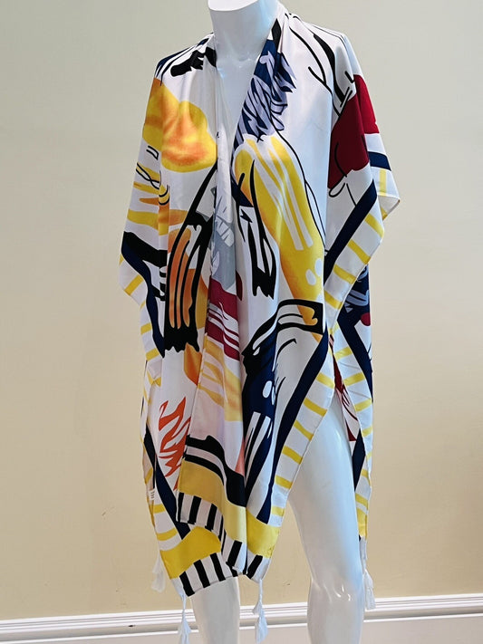 Women’s Multicolor Poncho Shawl,Cardigan