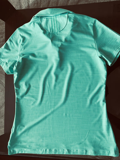 ADIDAS Women's Top Golf Polo Shirt Green Sz S (B.16)