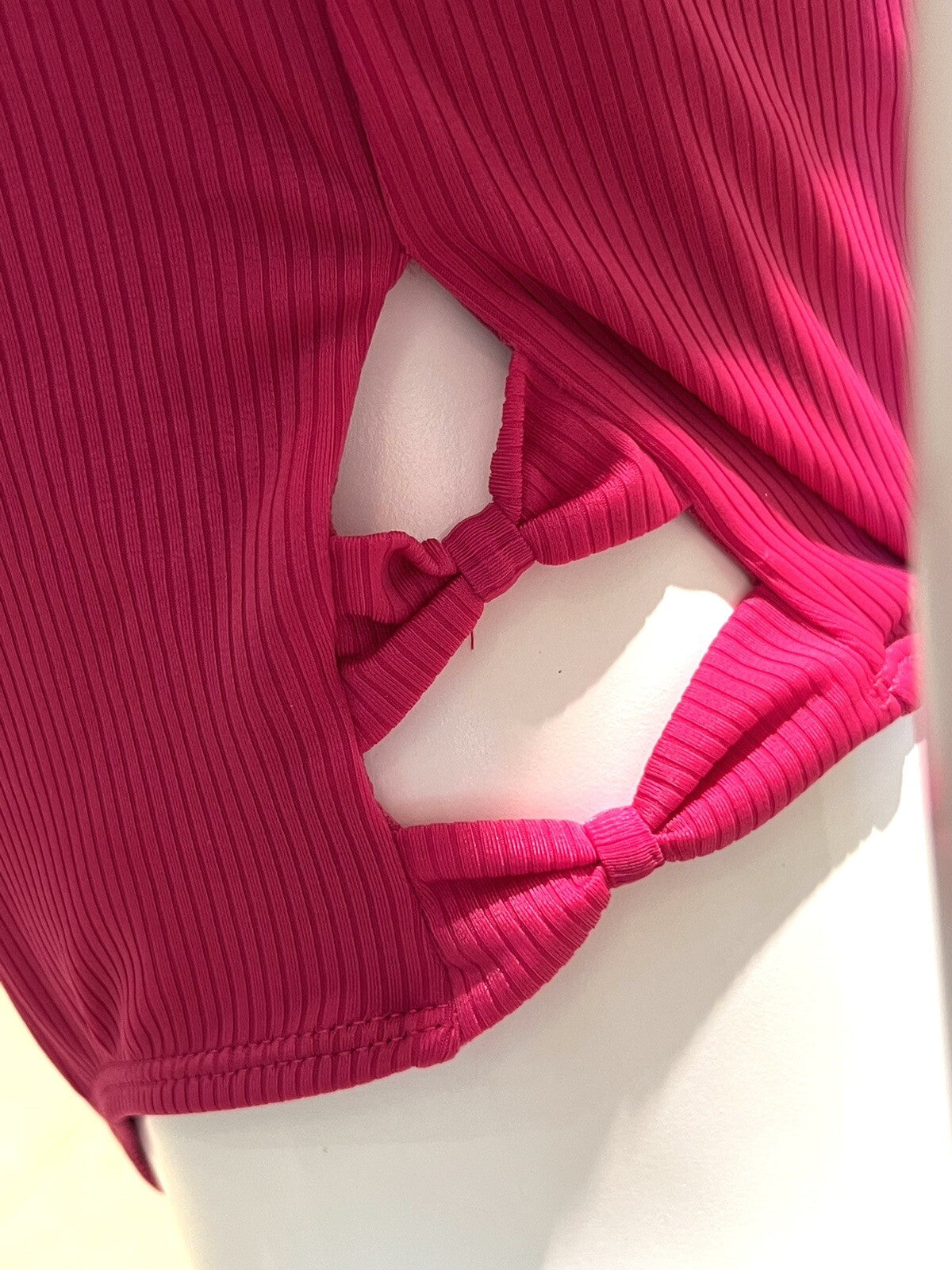 One Pc Swimsuit Pink Fuchsia Sz XL Bathing suit