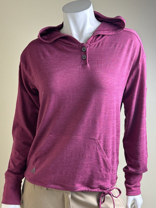 $65 Adidas Women’s Golf Hooded Sweatshirt Sz S    (B.105)