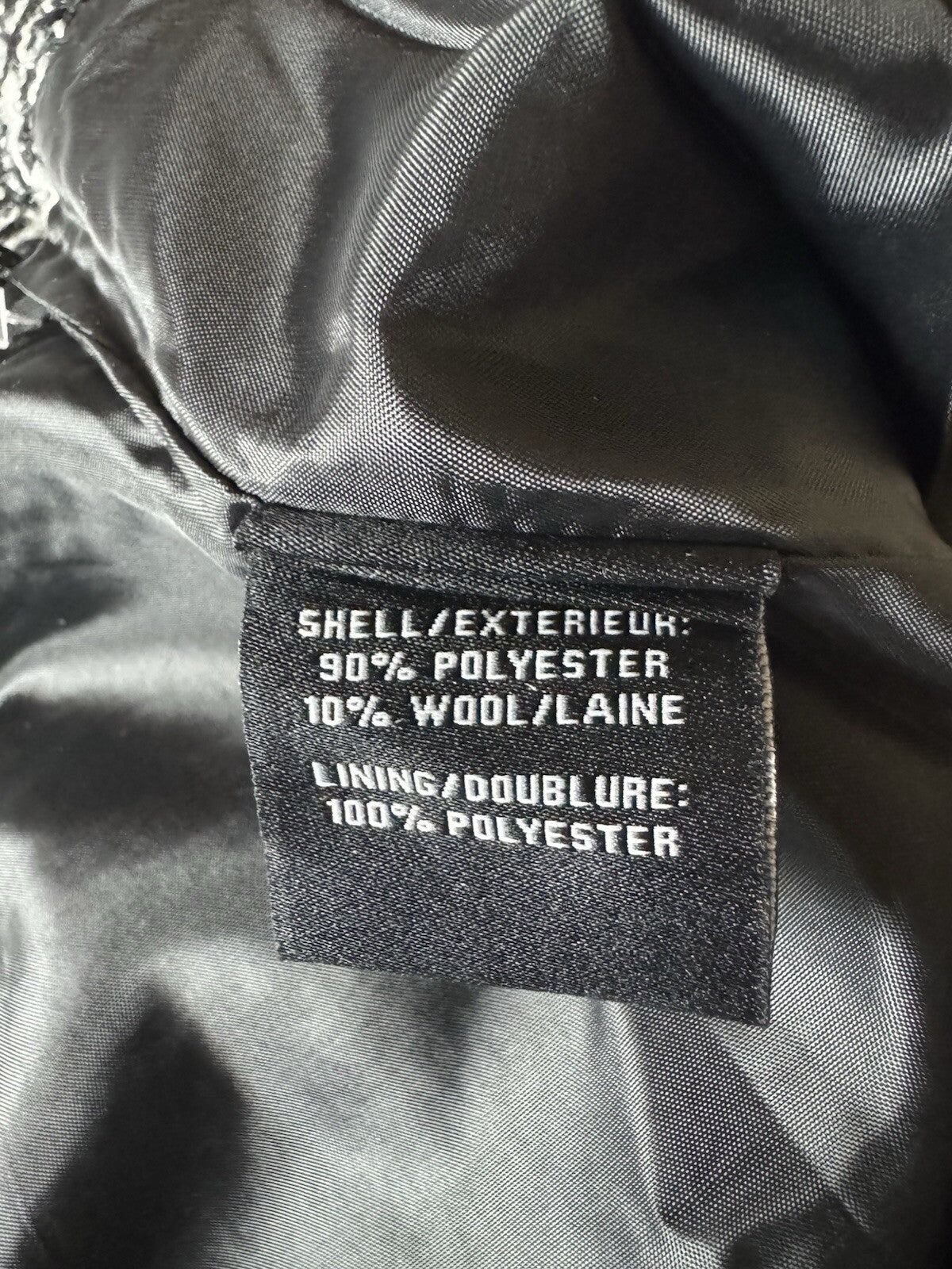 Bagatelle Tweed Pencil Skirt Wool Blend Size M Black White