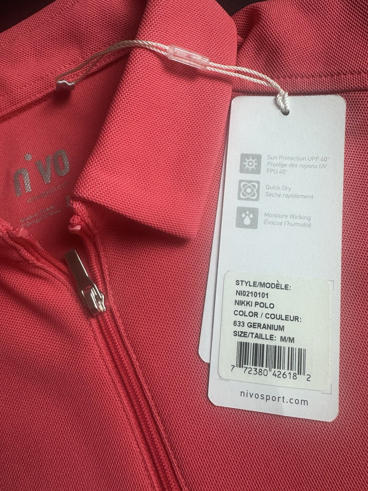 $80 NIVO Women's Golf Shirt Size M.    (B.163)