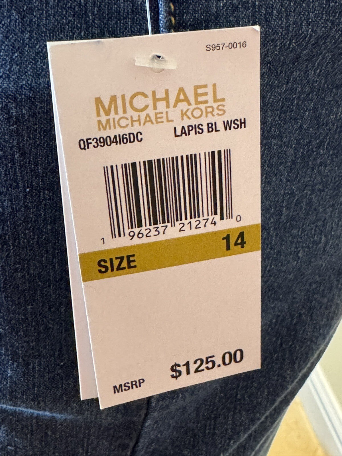 $125 Michael Kors Women's Bottom Blue Denim Jeans Size 14.     (60)