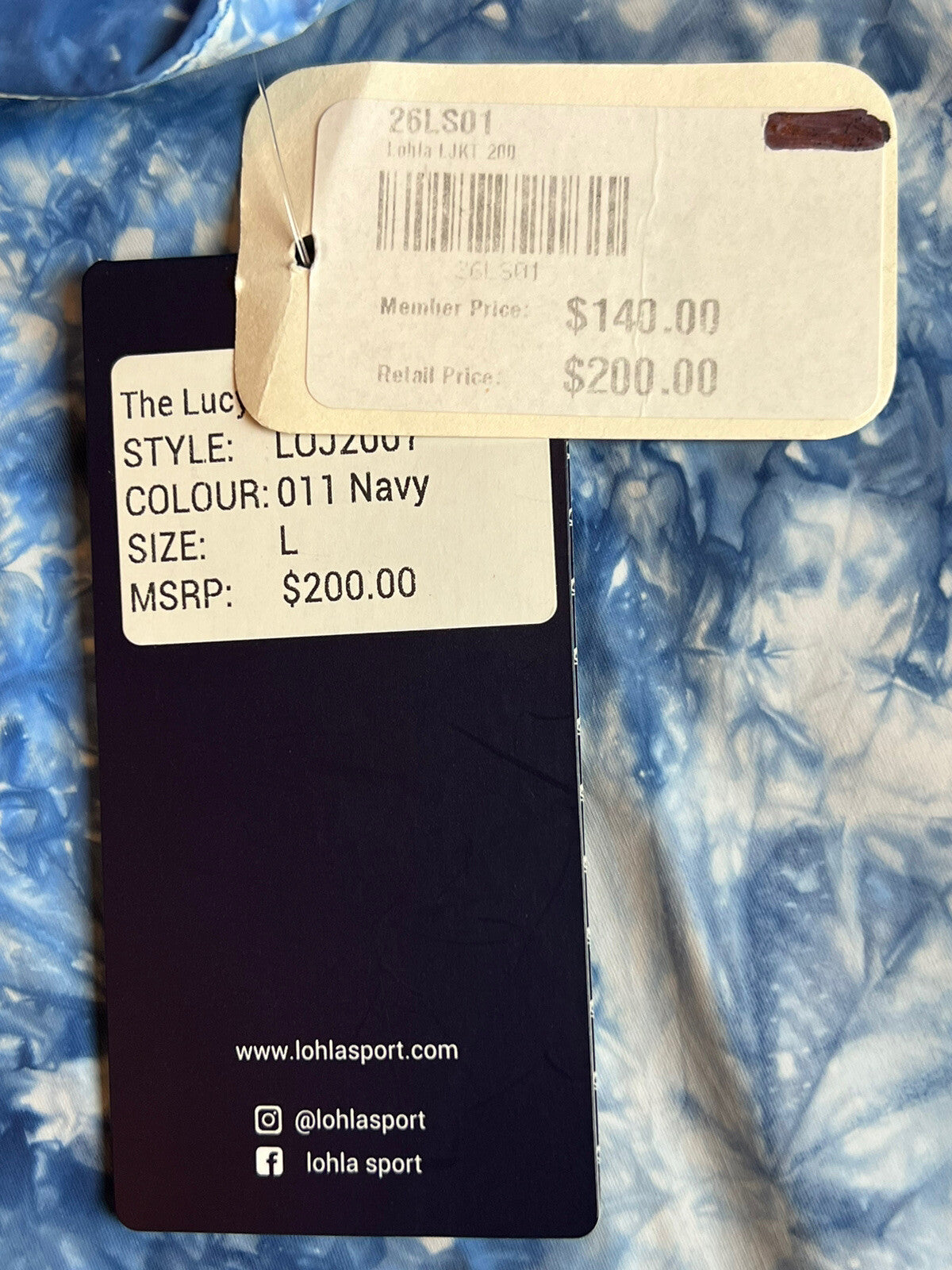 LOHLA SPORT Women’s The LUCY Lightweight Jacket Blue Sz L  (B.51)