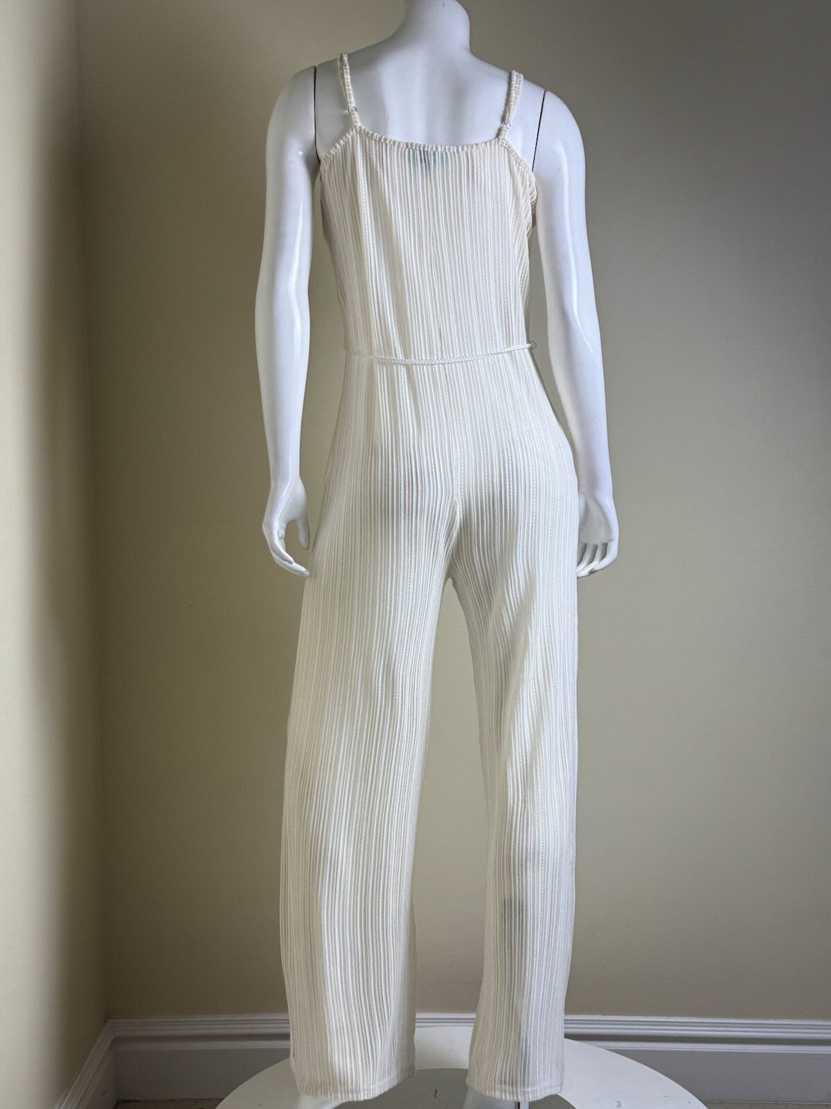 Aruba Blue Jumpsuit Swim Cover-up  Mesh Jumper Sz M.   (B.138)